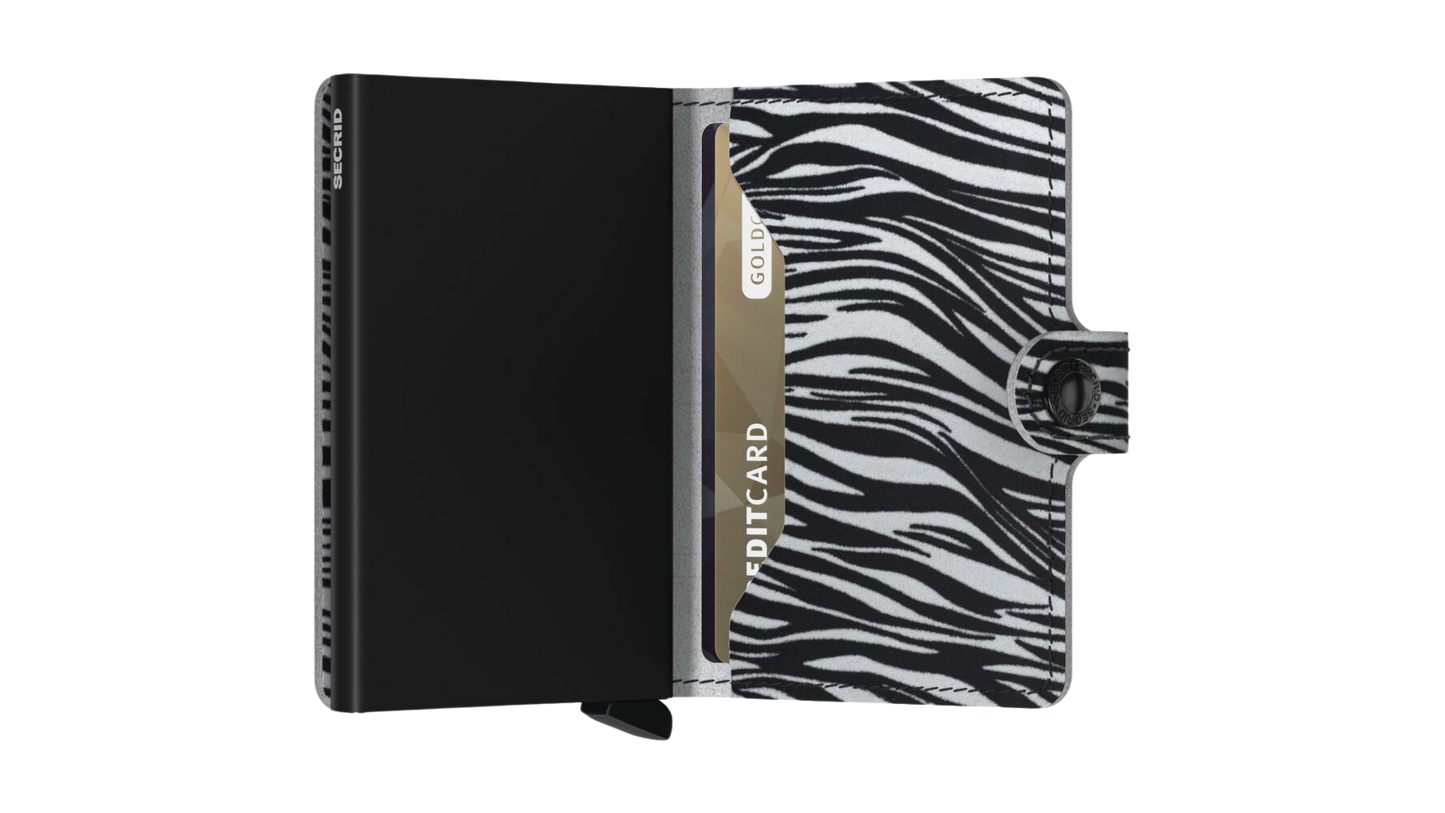 Miniwallet Zebra Light Grey