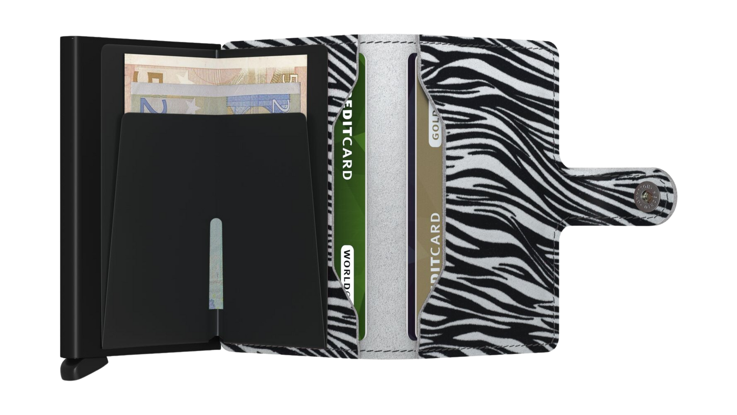 Miniwallet Zebra Light Grey