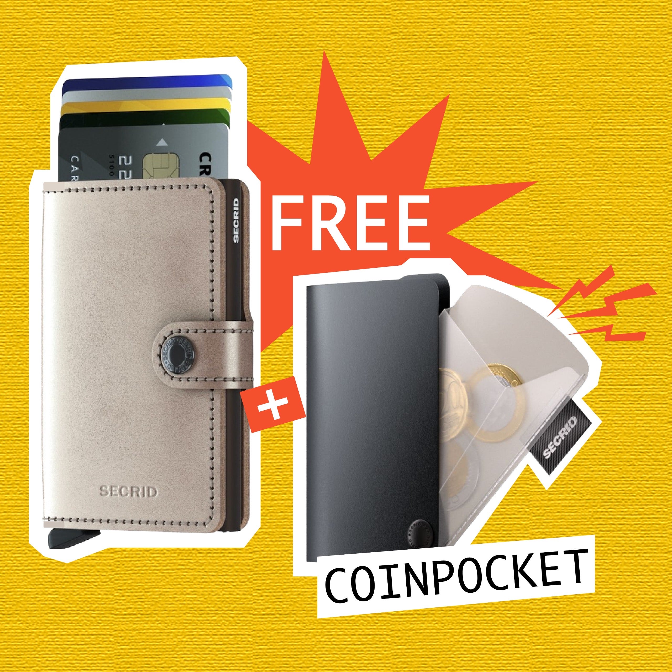 【 Miniwallet 限時優惠 】Metallic Champagne 送 Coinpocket 一個