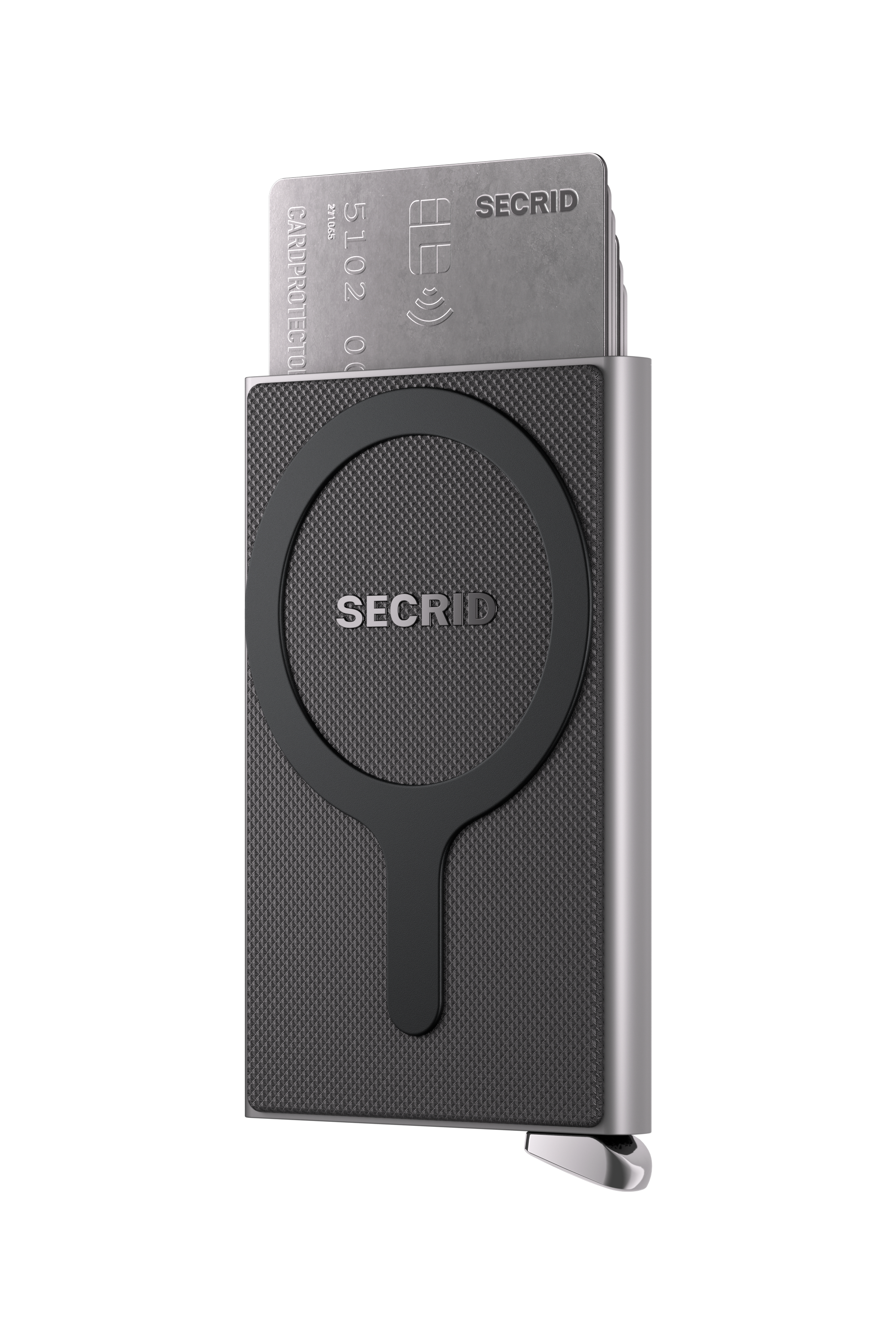 Premium Cardprotector Fluted for MagSafe Silver+