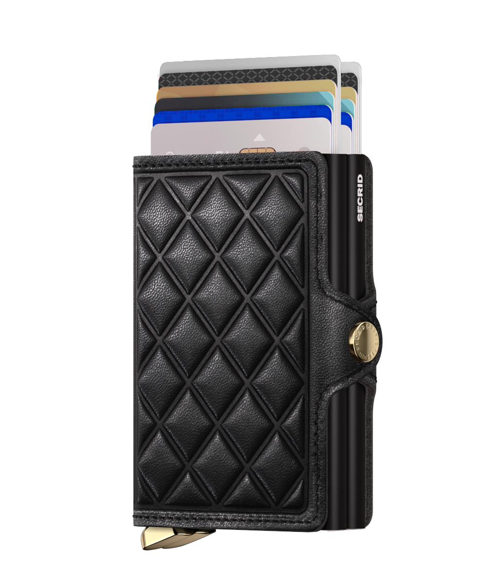 Premium Twinwallet Emboss Diamond Black+