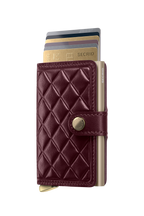 Premium Miniwallet Emboss Diamond Bordeaux+
