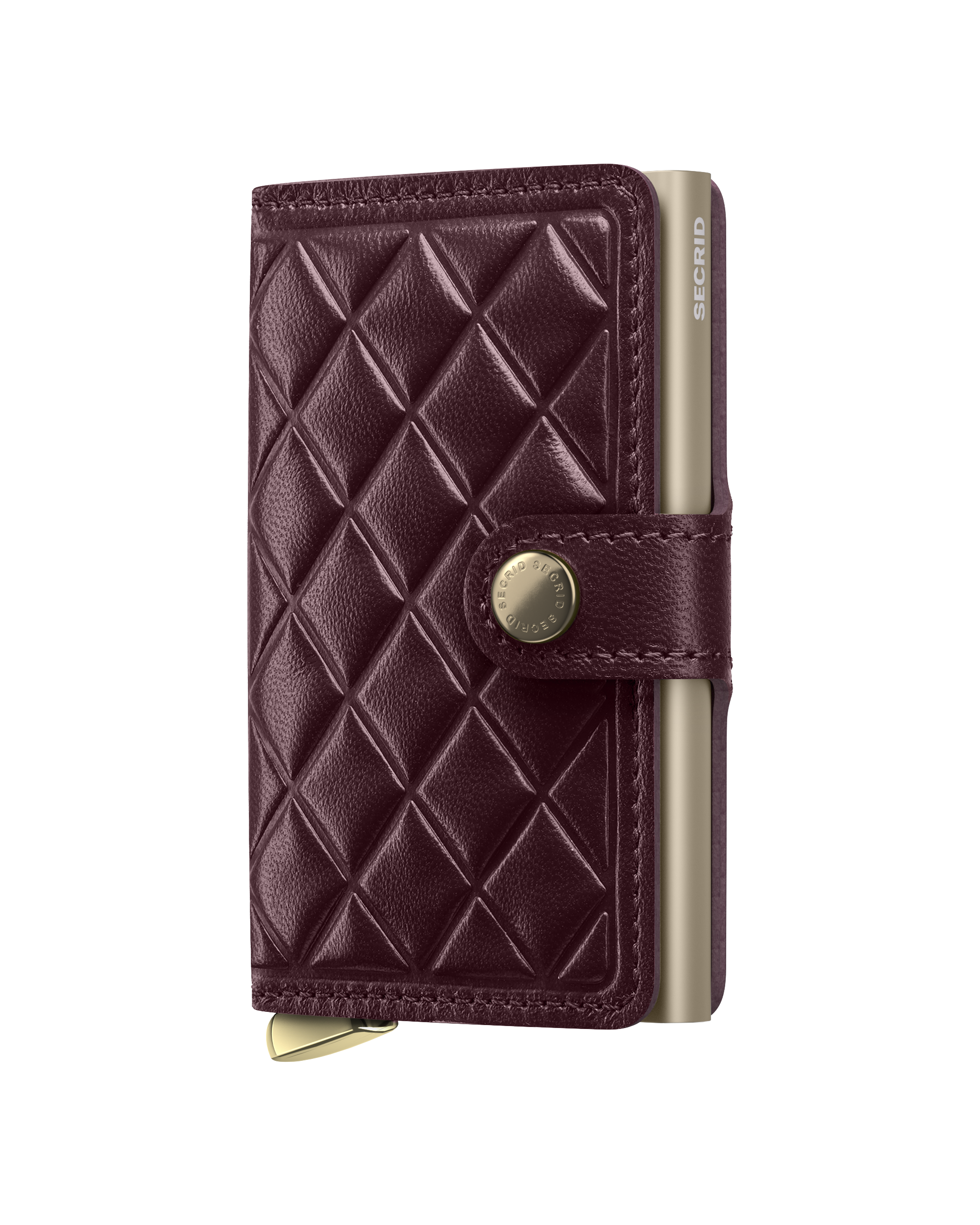 Premium Miniwallet Emboss Diamond Bordeaux+