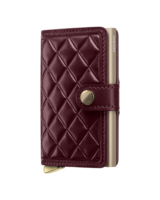 Premium Miniwallet Emboss Diamond Bordeaux+