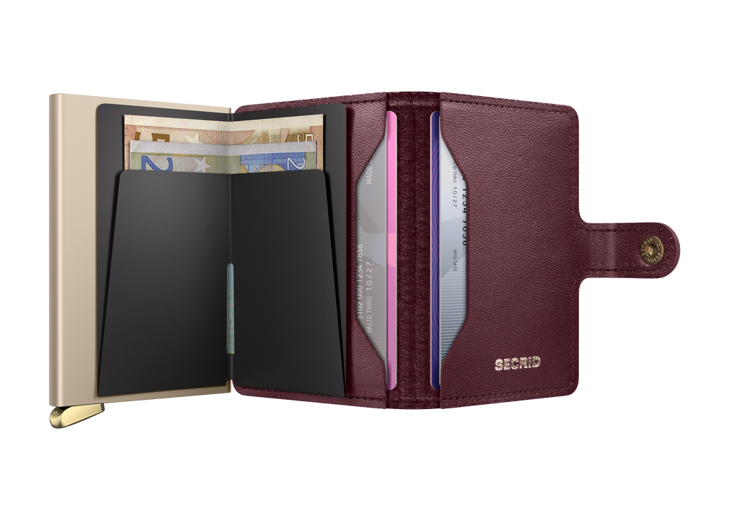 Premium Miniwallet Emboss Diamond Bordeaux+