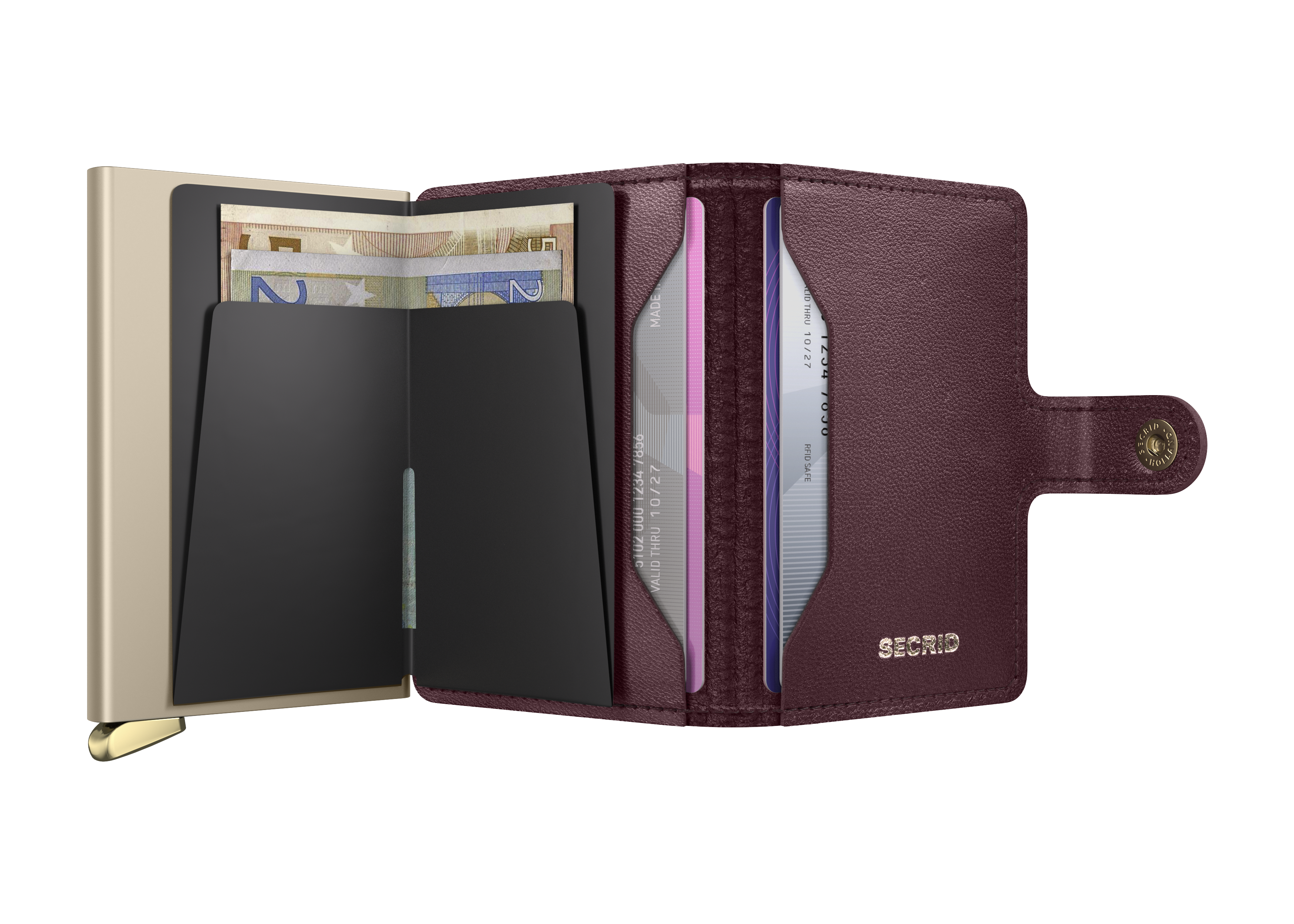 Premium Miniwallet Emboss Diamond Bordeaux+