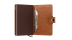 Premium Miniwallet Emboss Lines Cognac+