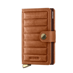 Premium Miniwallet Emboss Lines Cognac+