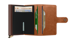 Premium Miniwallet Emboss Lines Cognac+