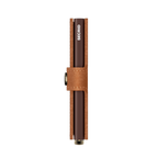 Premium Miniwallet Emboss Lines Cognac+