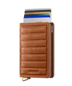 Premium Slimwallet Emboss Lines Cognac