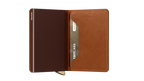 Premium Slimwallet Emboss Lines Cognac