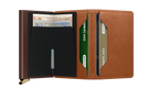 Premium Slimwallet Emboss Lines Cognac