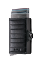 Premium Twinwallet Emboss Lines Black+