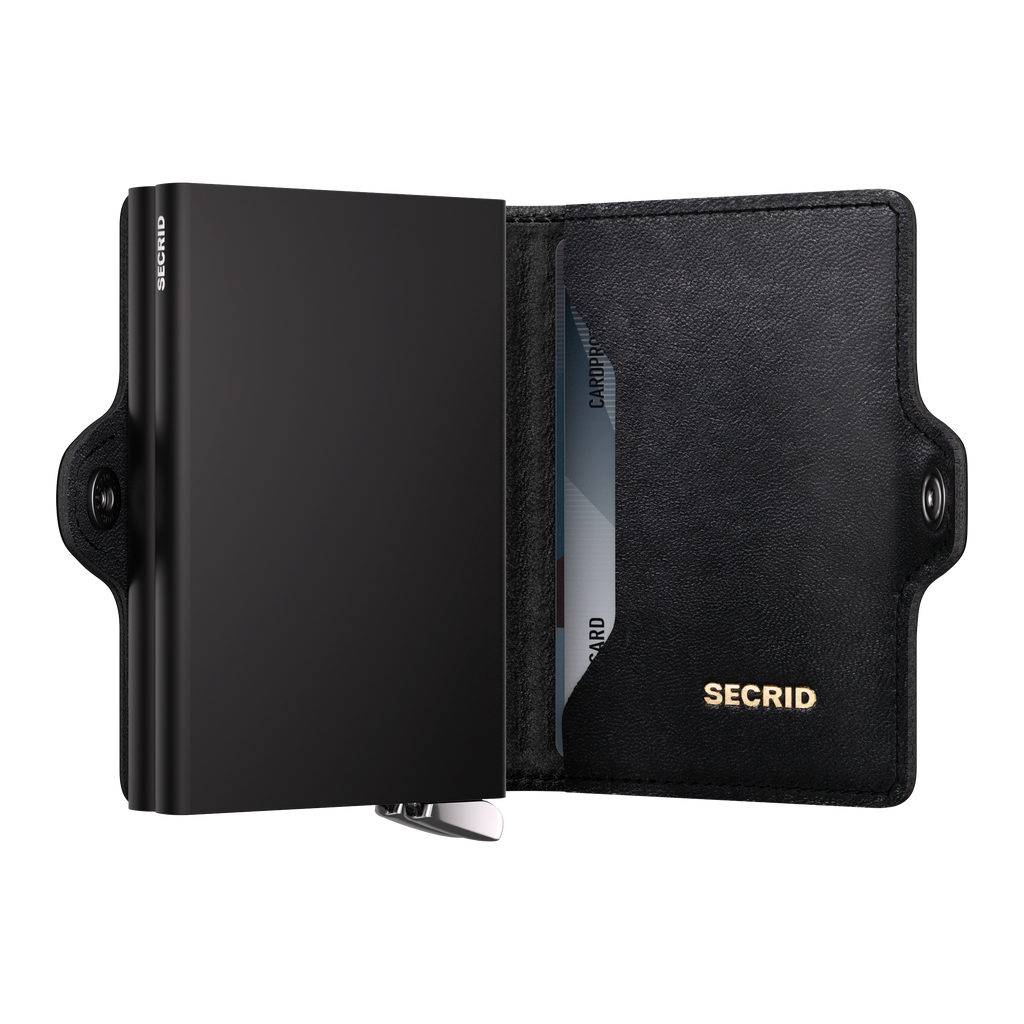 Premium Twinwallet Emboss Lines Black+