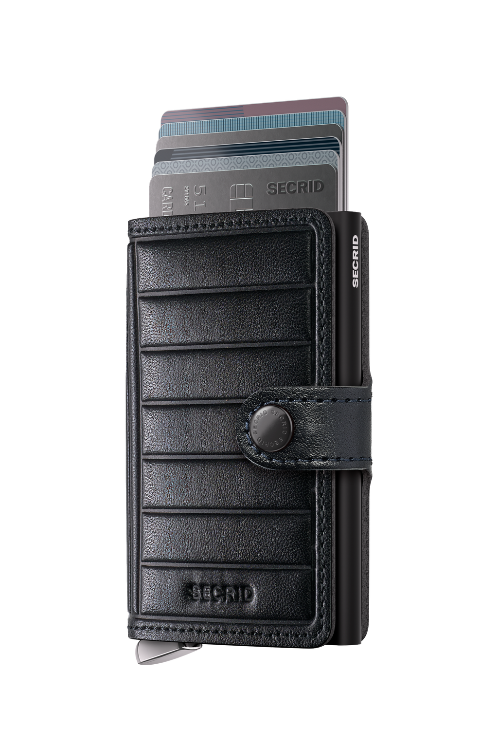 Premium Miniwallet Emboss Lines Black 