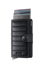 Premium Miniwallet Emboss Lines Black 