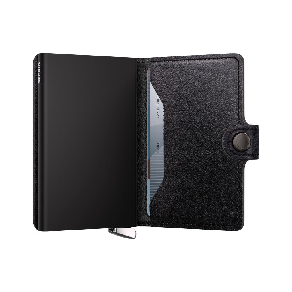 Premium Miniwallet Emboss Lines Black 