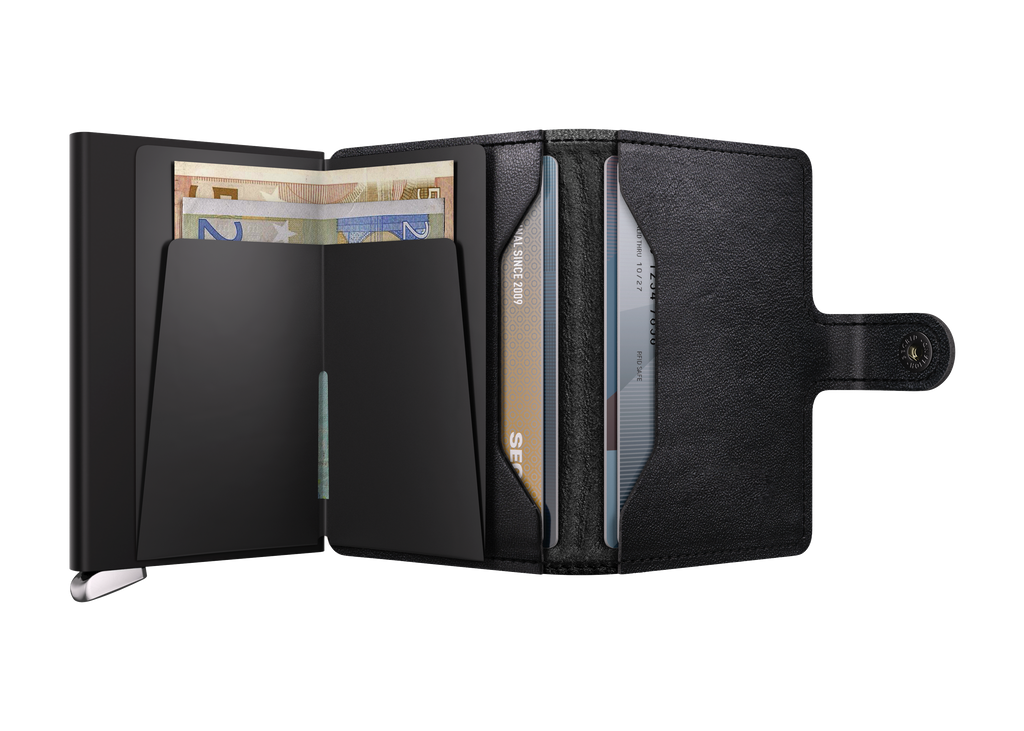 Premium Miniwallet Emboss Lines Black 