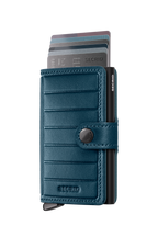 Premium Miniwallet Emboss Lines Teal+