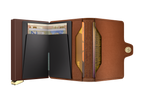 Premium Twinwallet Emboss Lines Cognac+