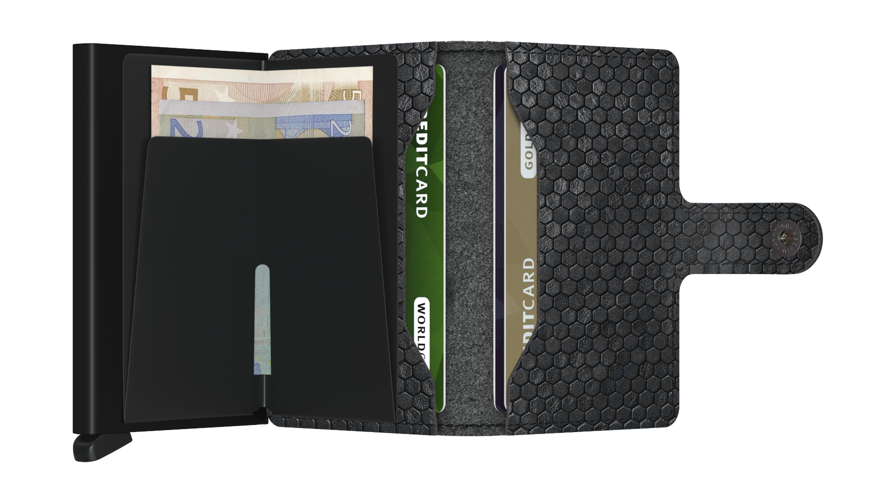 Miniwallet Hexagon Black