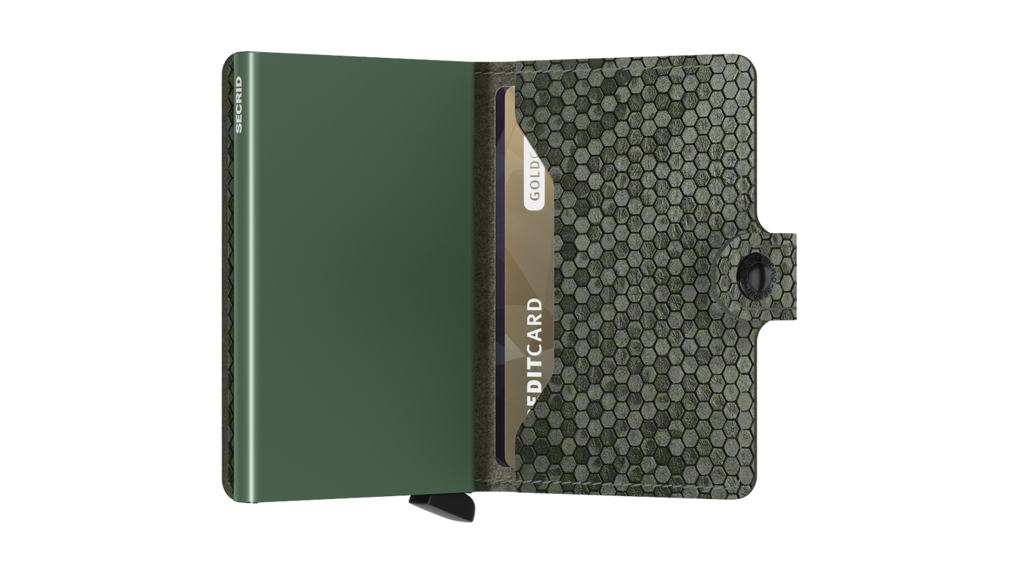 Miniwallet Hexagon Green