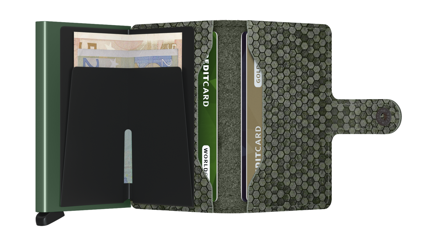 Miniwallet Hexagon Green