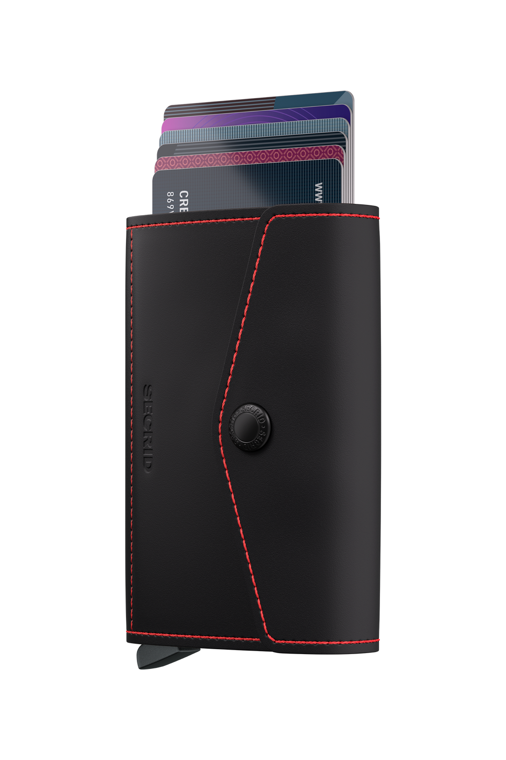 Envelope Wallet Matte Black Red