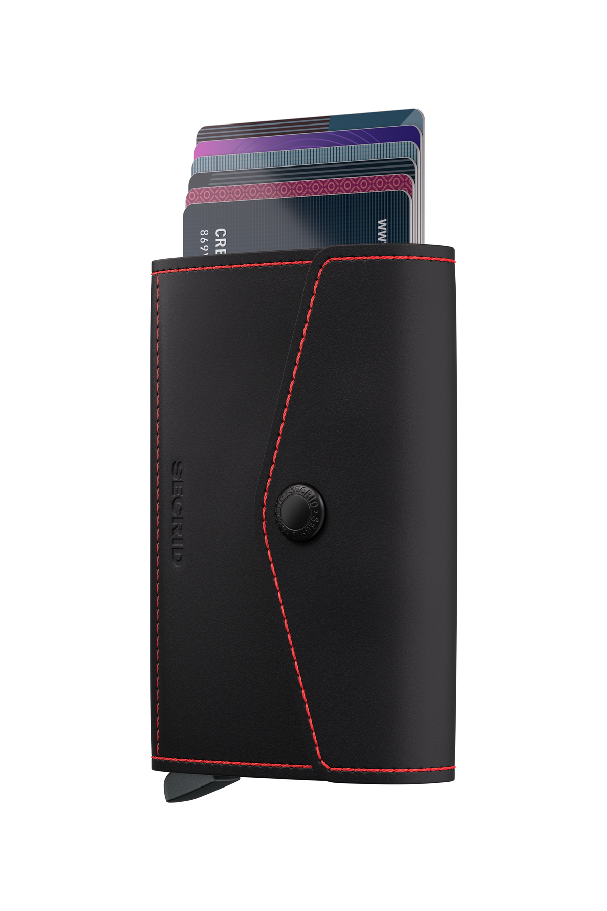 Envelope Wallet Matte Black Red
