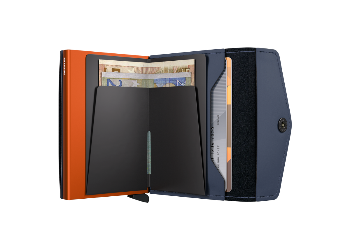 Envelope Wallet Matte Night Blue & Orange