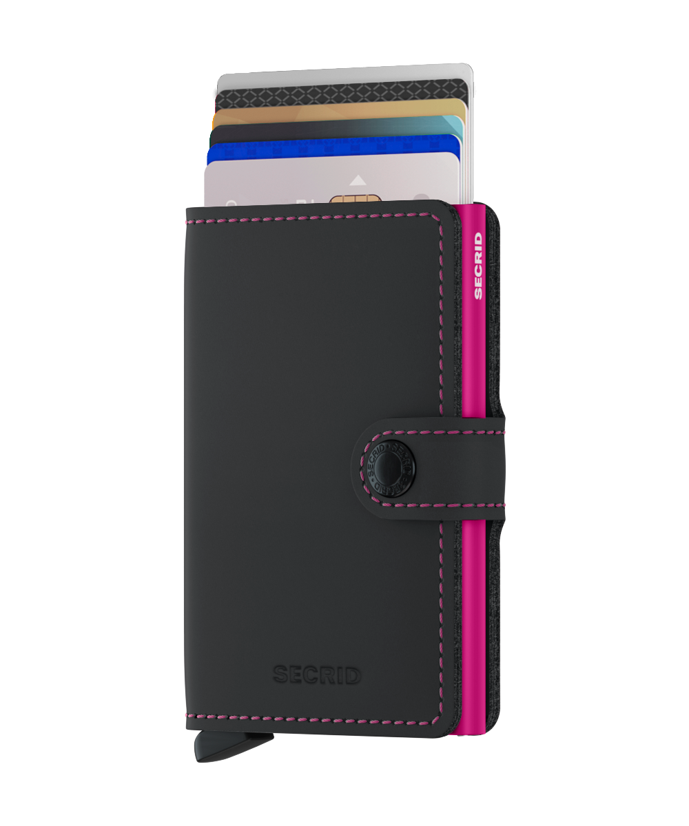Miniwallet Matte Black Fuchsia
