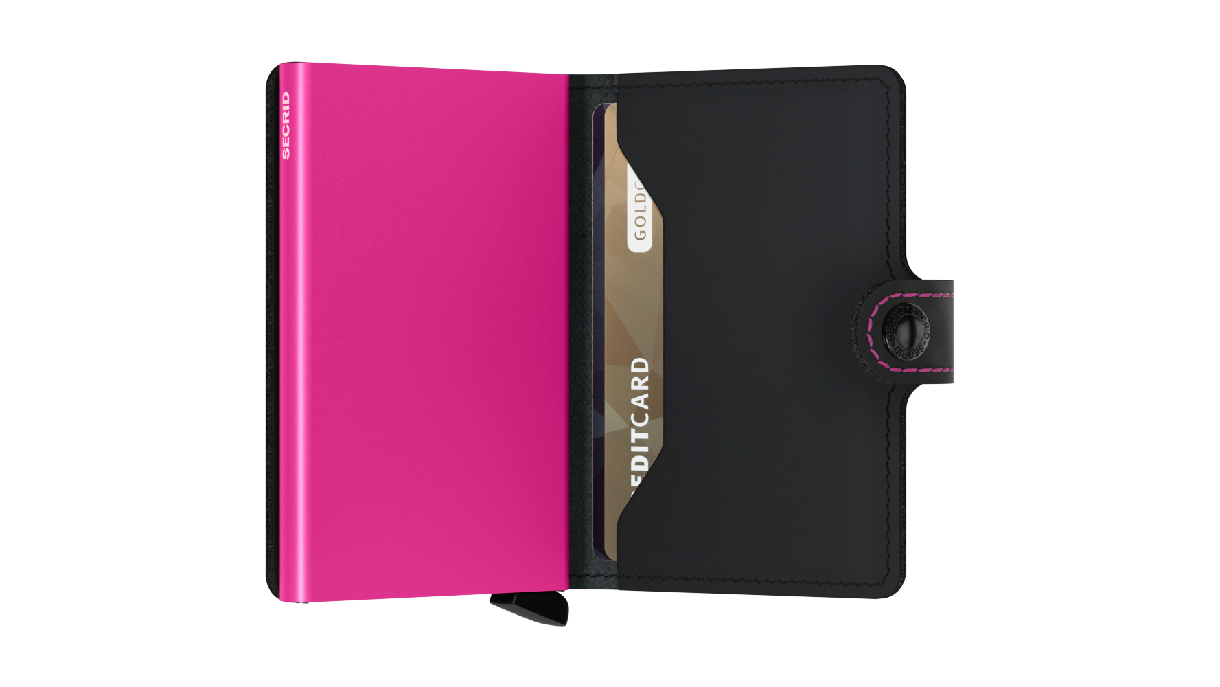 Miniwallet Matte Black Fuchsia