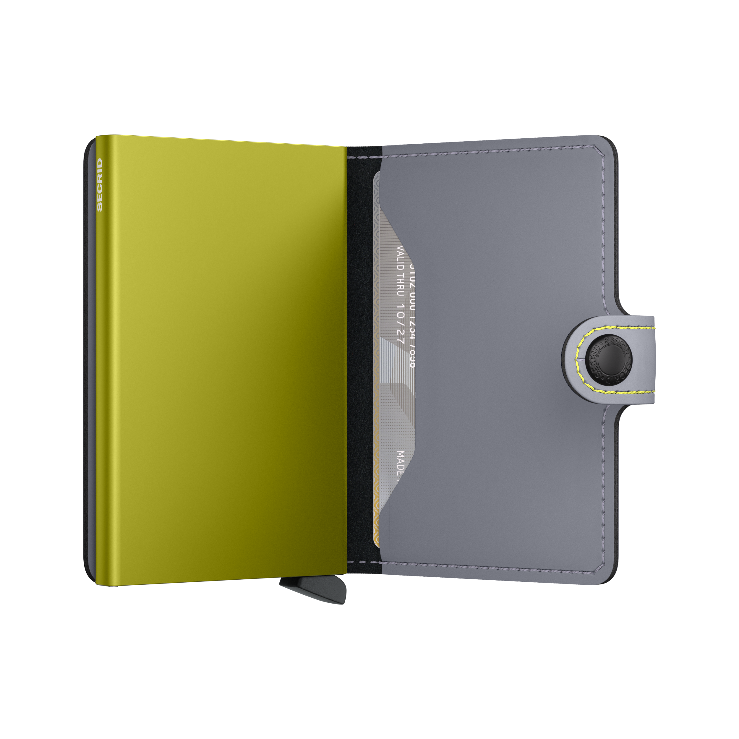 Miniwallet Matte Grey & Lime