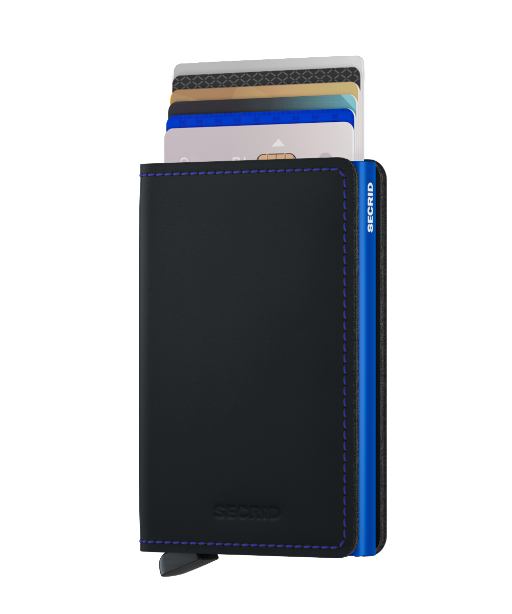 Slimwallet Matte Black Blue