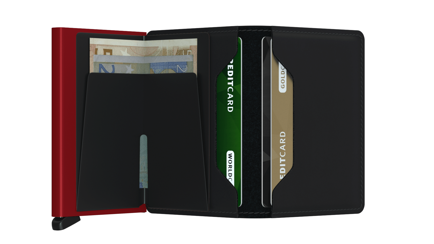 Slimwallet Matte Black Red
