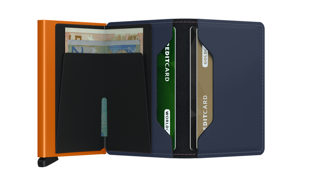 Slimwallet Matte Night Blue Orange