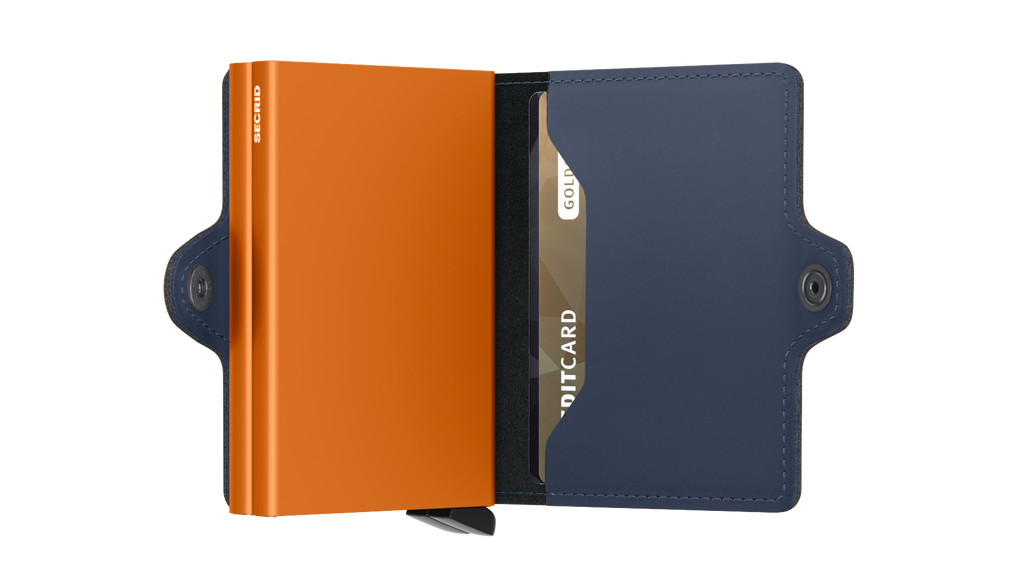 Twinwallet Matte Nightblue &amp; Orange