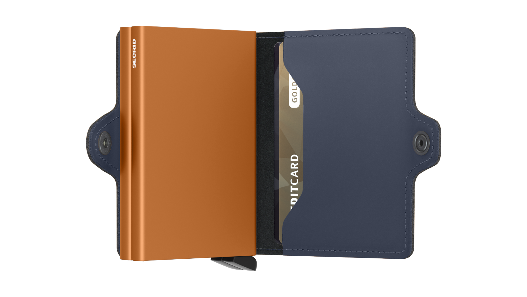 Twinwallet Matte Nightblue & Orange