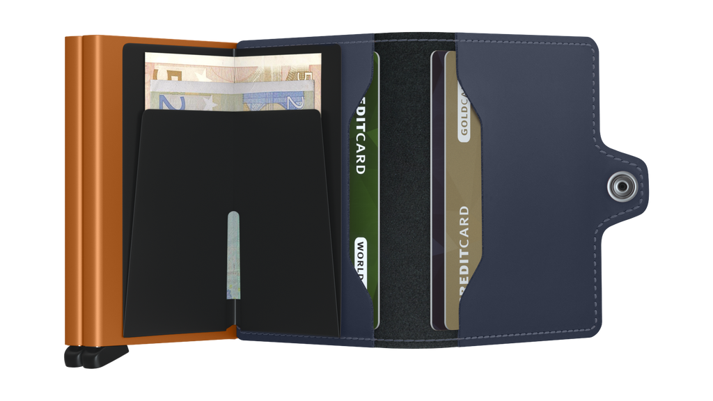 Twinwallet Matte Nightblue & Orange