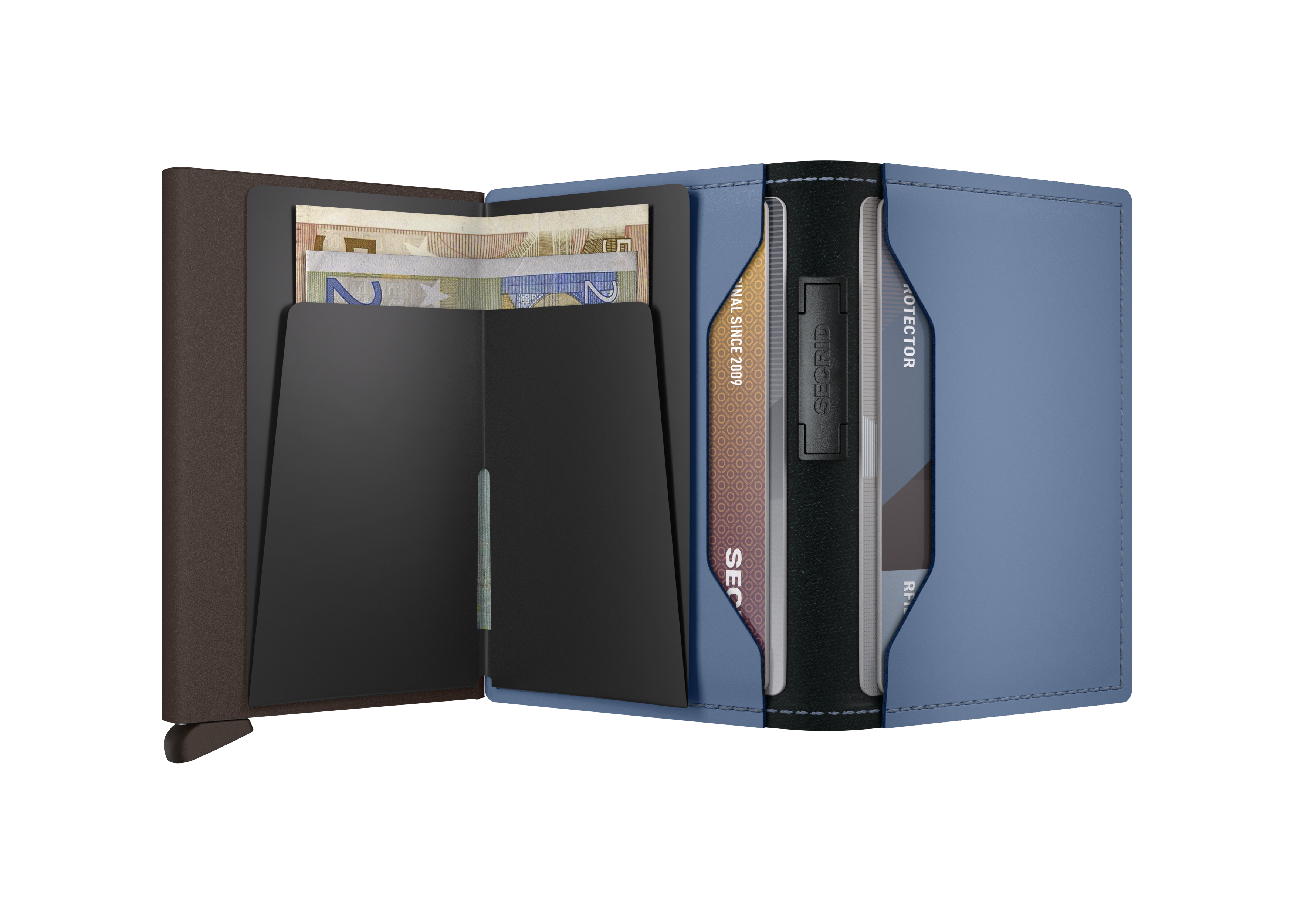 Bandwallet Matte Steel Blue Brown