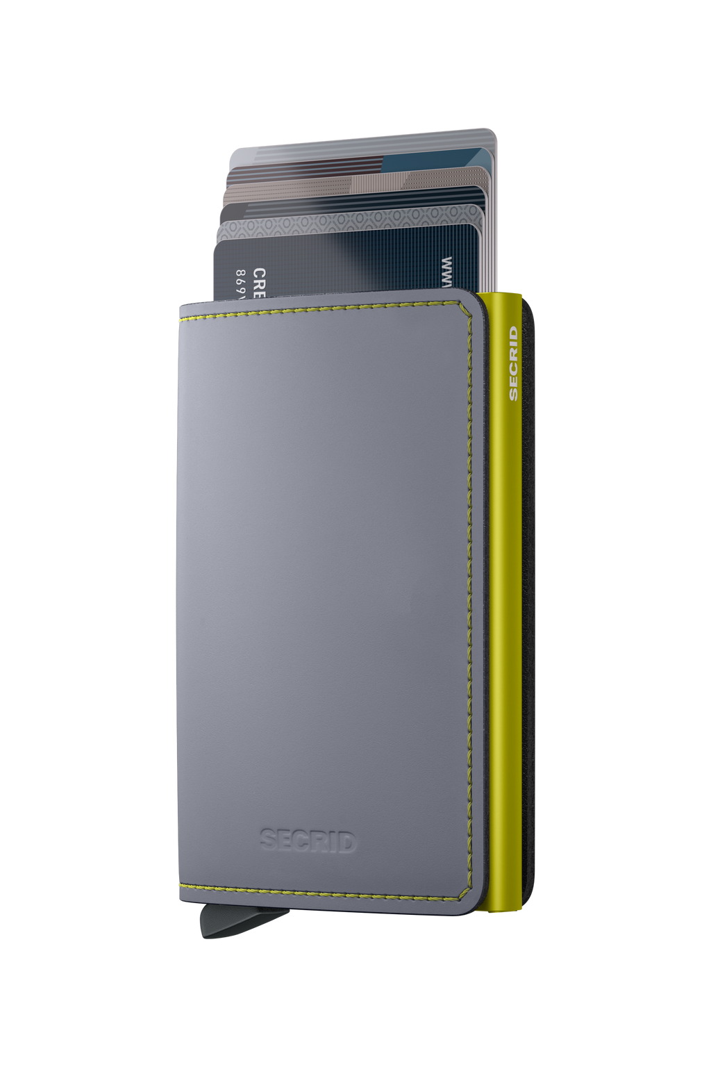 Slimwallet Matte Grey & Lime