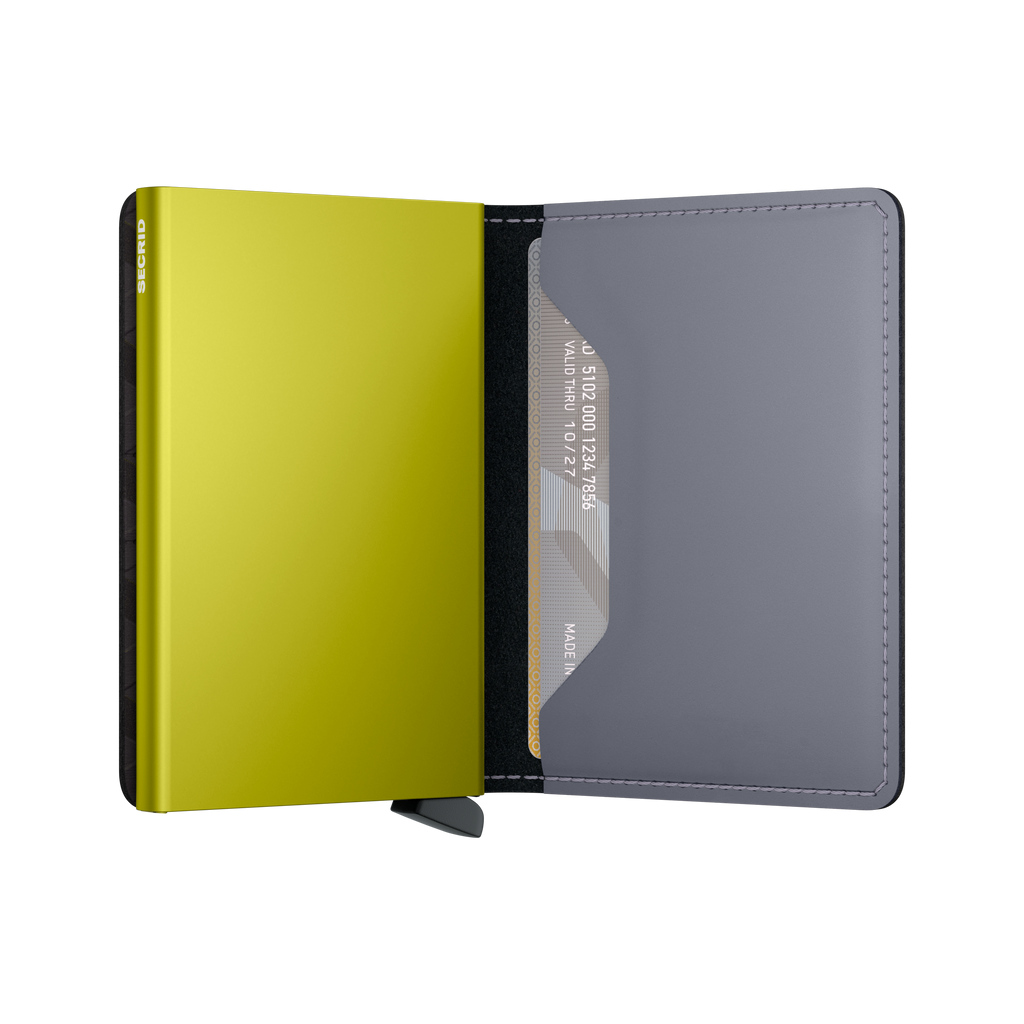 Slimwallet Matte Grey & Lime