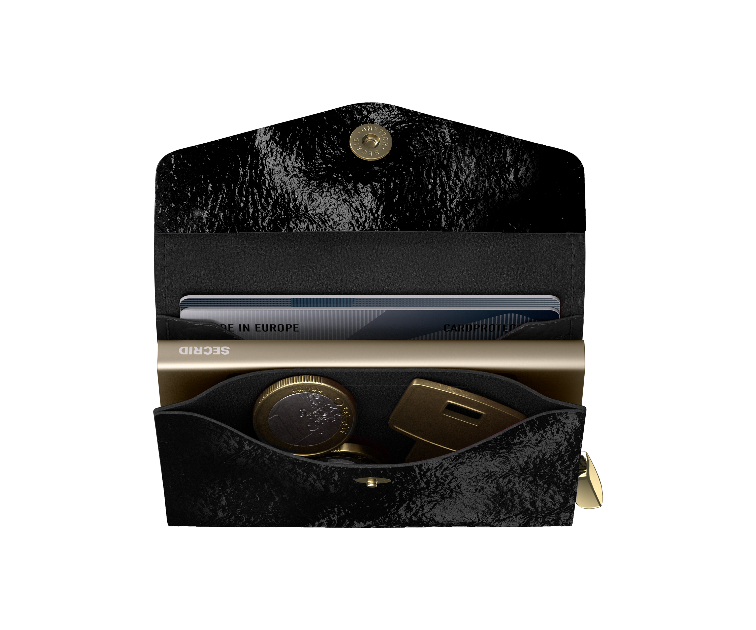 Premium Envelope Wallet Naplak Black+