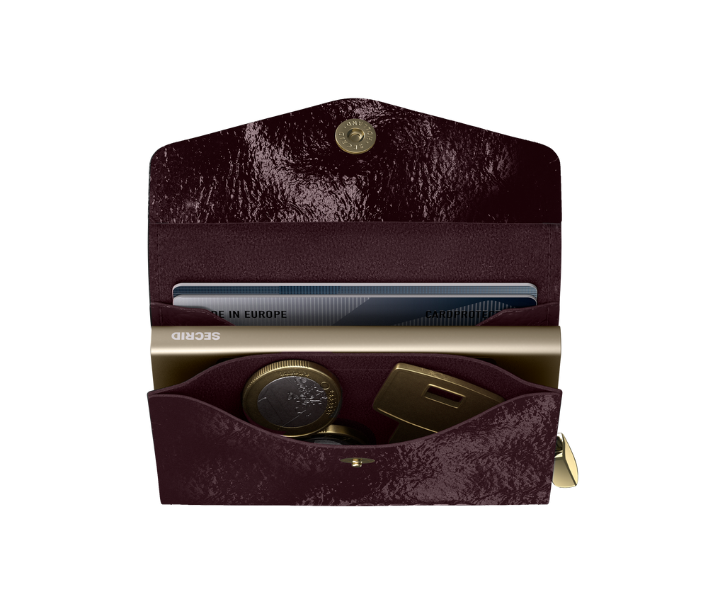 Premium Envelope Wallet Naplak Plum+