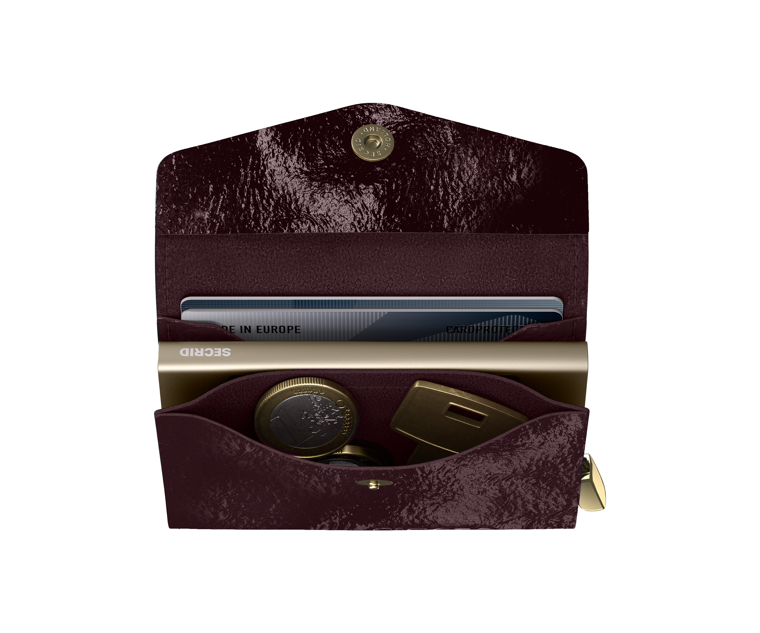 Premium Envelope Wallet Naplak Plum+