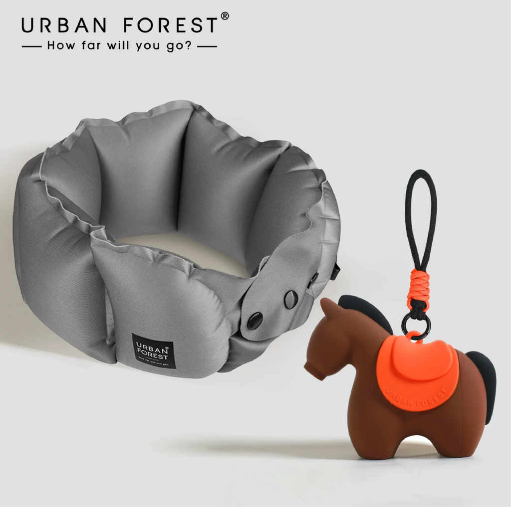 Urban Forest Neck Pillow 小馬掛飾充氣頸枕 粉綠色