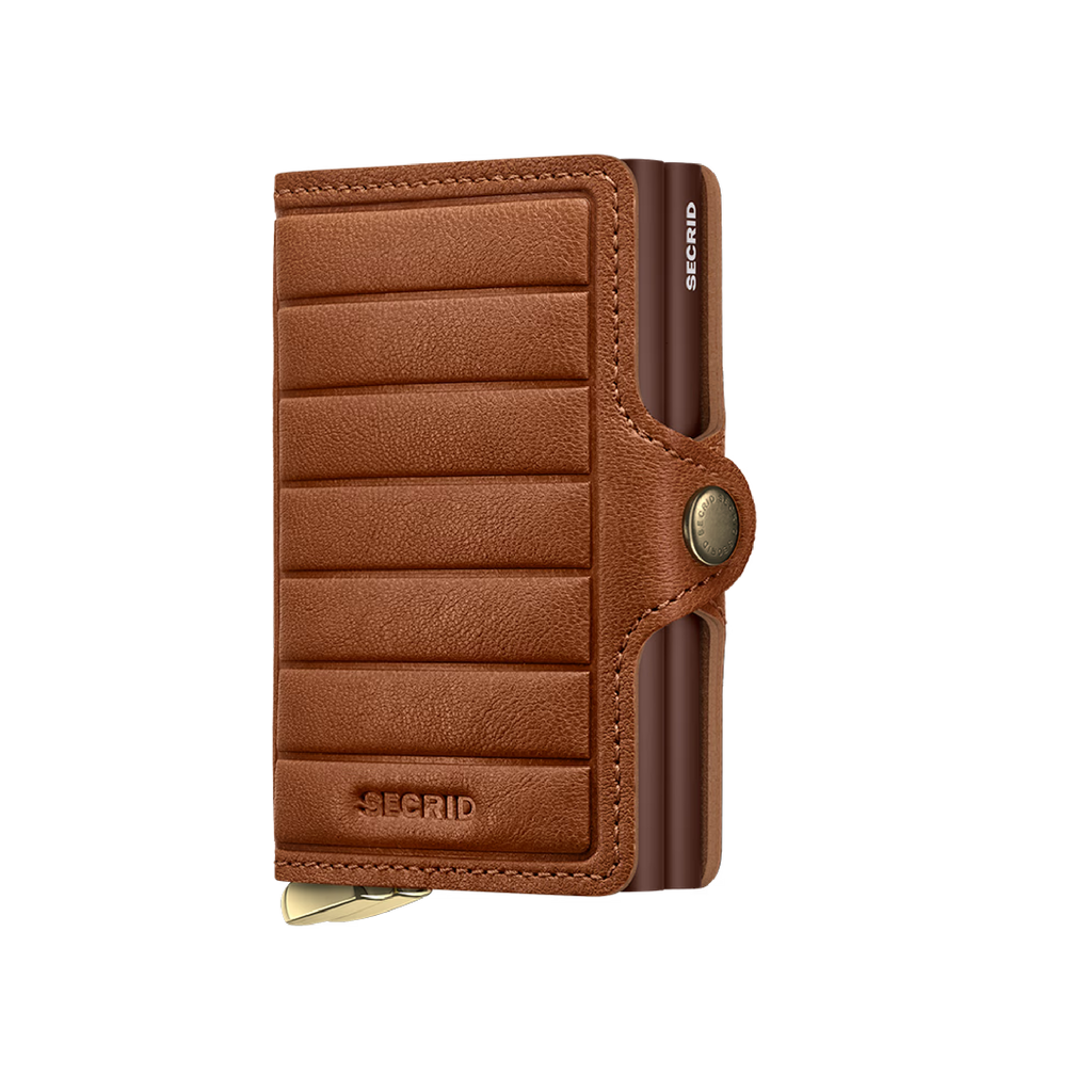 Premium Twinwallet Emboss Line Cognac