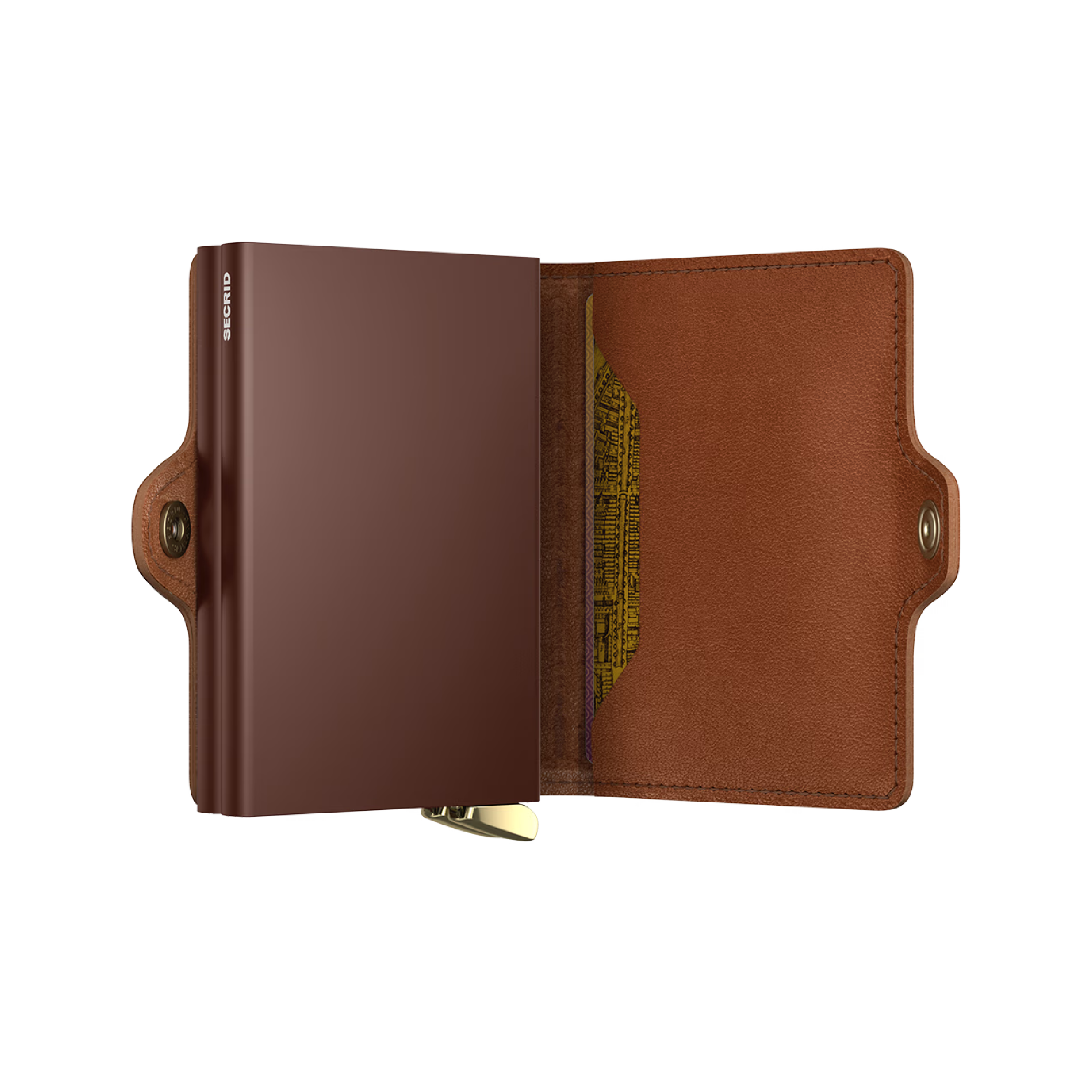 Premium Twinwallet Emboss Line Cognac