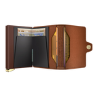 Premium Twinwallet Emboss Line Cognac